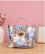 Women's Leather Sling Bag | Stylish Crossbody Shoulder Bag with 2 Compartments for Daily Use ( grey, OS )