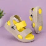 Kids Sandals Yellow Strap Slip-Resistant Comfortable Daily Wear Footwear Unisex ( yellow, 2.5-3 Years )