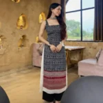 Premium Soft Cotton Bandhani Print Kurti for Women, Straight A-Line Party Wear, Festive, Office & Daily Wear, 1 Pc ( black, L )
