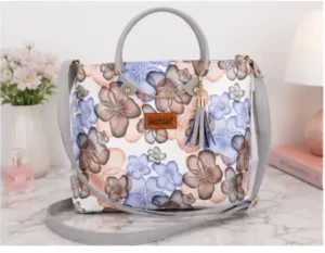 Women's Leather Sling Bag | Stylish Crossbody Shoulder Bag with 2 Compartments for Daily Use ( grey, OS )